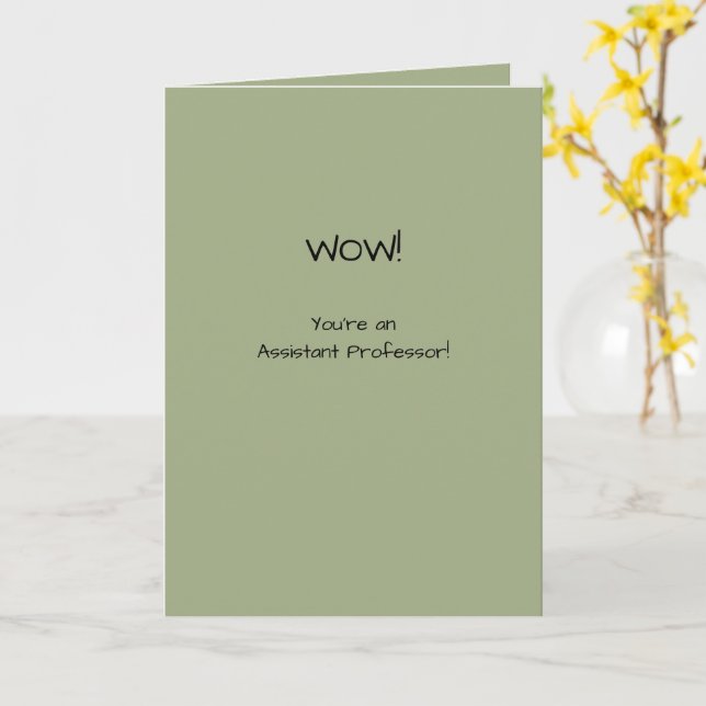 Cartão Primeiro Trabalho do Professor Assistente Parabéns (Flor Amarela)