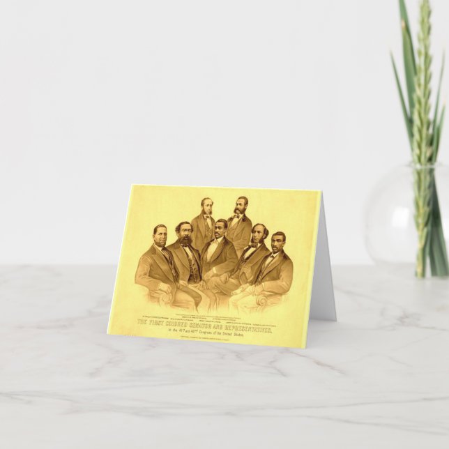 Cartão Primeiros senador & representantes do (Frente)