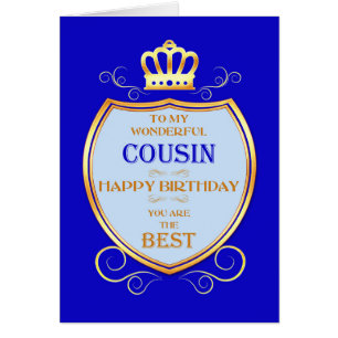 Cartão Primo Aniversário com Escudo