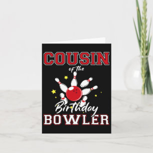 Cartão Primo Do Birthday Bowler Bday Boliche Partido C