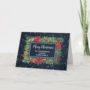 Cartão Primo Floral Russo e Natal Familiar