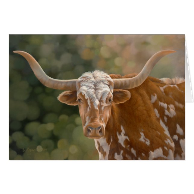 Cartão "Primo" - Texas Longhorn (Frente Horizontal)