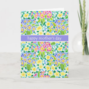 Cartão Primroses Mother's Day Card