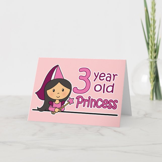 Cartão Princesa 3 anos (Frente)