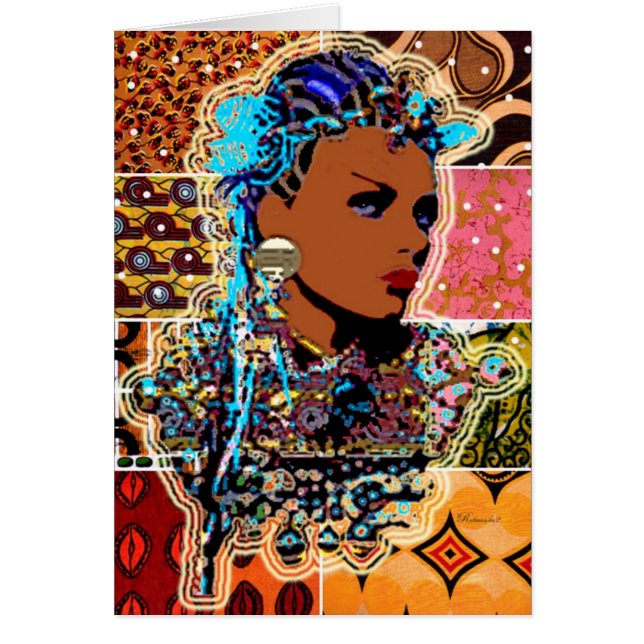 Cartão Princesa africana (Frente)