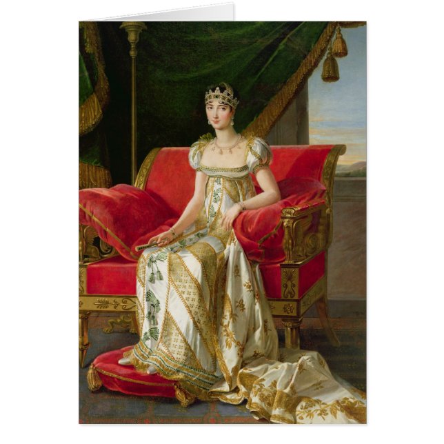 Cartão Princesa Borghese de Marie Pauline Bonaparte, 1808 (Frente)