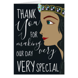 Cartão Princesa Chá de fraldas Azul Obrigado