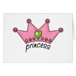 Cartão Princesa cor-de-rosa da tiara