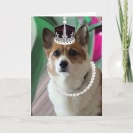 Cartão princesa corgi