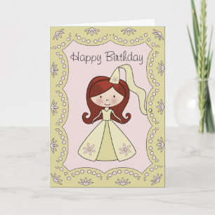 Cartão Princesa da Carta de Aniversário da Ilha