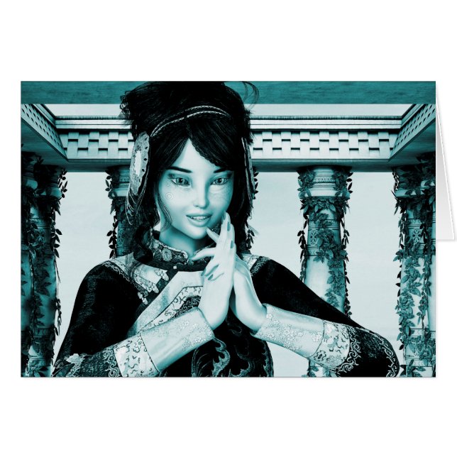 Cartão Princesa da China (Frente Horizontal)