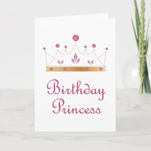 Cartão Princesa de aniversário