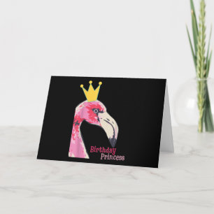 Cartão Princesa de Aniversário Menina Flamingo Flamingo