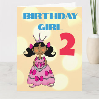 Cartão Princesa de Cabelo Preto Custom 2º Aniversário