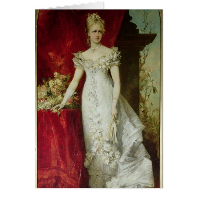 Cartão Princesa de coroa Stephanie de Bélgica (Frente)