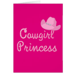 Cartão Princesa De Cowgirl Ocidental Com Chapéus R
