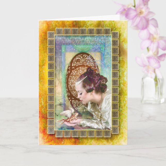 Cartão Princesa e Sapo da princesa (Orquídea)