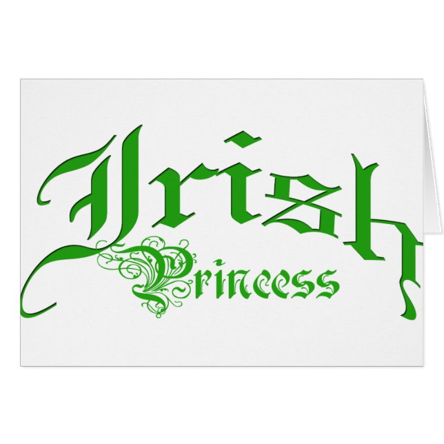 Cartão Princesa irlandesa (Frente Horizontal)