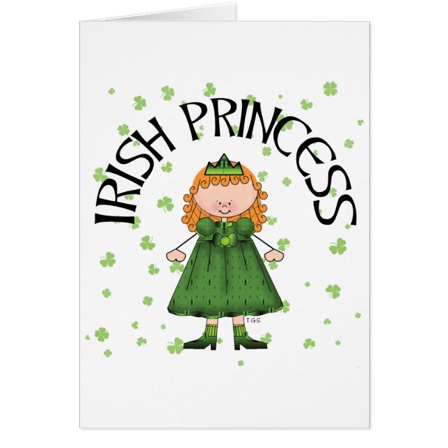 Cartão Princesa irlandesa Redhead (Frente)