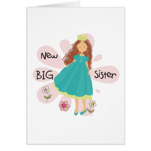 Cartão Princesa Irmã Marrom Cabelo