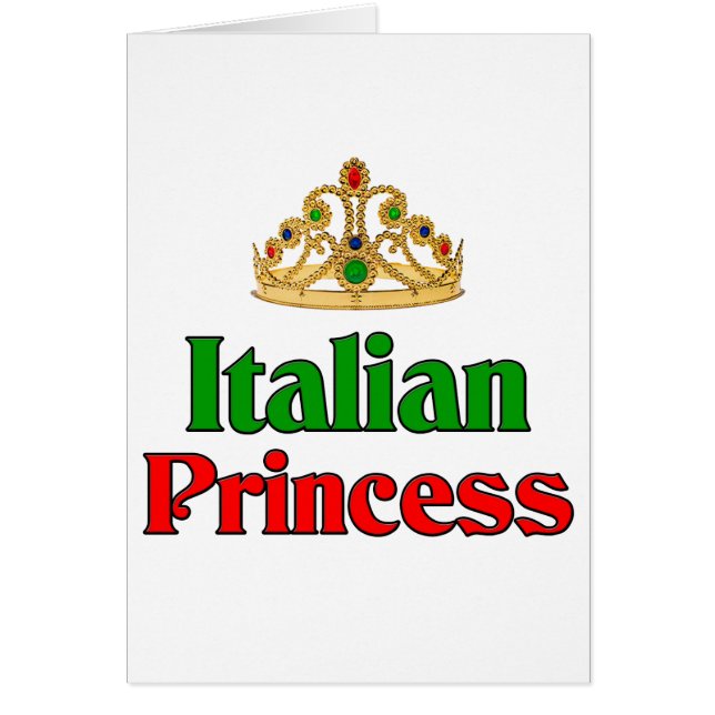 Cartão Princesa italiana (Frente)
