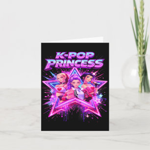 Cartão Princesa K-p K-p Crianças Meninas K-p Aniversário