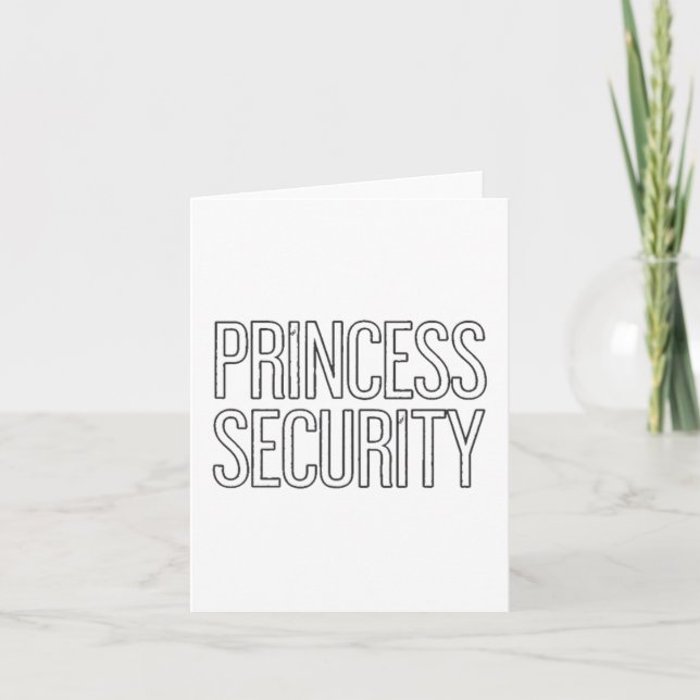 Cartão Princesa Pai da Equipe de Segurança &amp; Parte de (Frente)