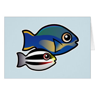 Cartão Princesa Parrotfish com bebê