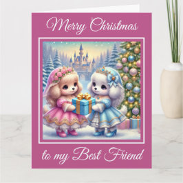 Cartão Princesa Puppies Melhor Amigos Natal