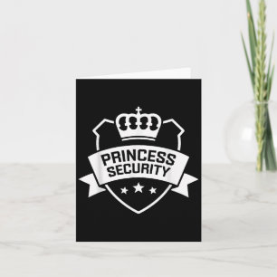 Cartão Princesa Security Protection Birthday Family Boys