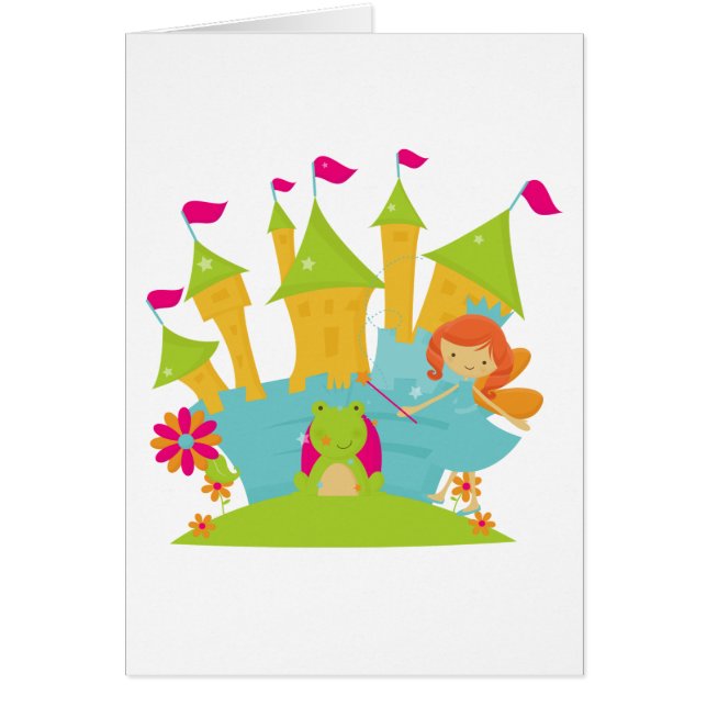 Cartão Princesa vermelha da fada do cabelo (Frente)