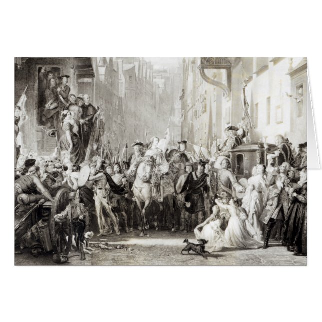 Cartão Príncipe Charles Edward e os Highlanders (Frente Horizontal)