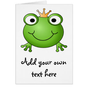 Cartão Príncipe do sapo. Rã feliz