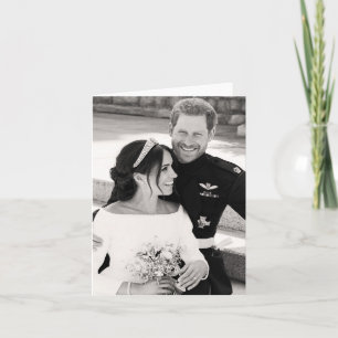 Cartão Príncipe Harry e Meghan Markle Casamento Real