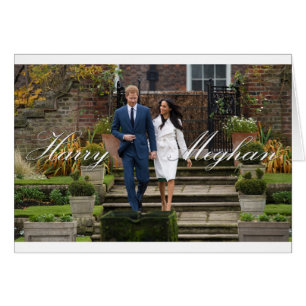Cartão Príncipe Harry e Meghan Markle Casamento Real