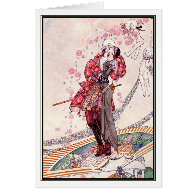 Cartão Príncipe Souci no fã por Kay Nielsen (Frente)