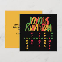 Princípios Alegres do KWANZAA em Cruzadas