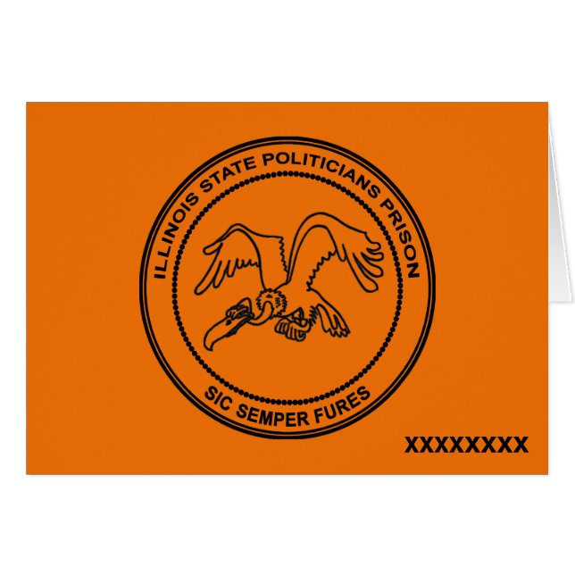 Cartão Prisão de Políticos do Estado do Illinois (Frente Horizontal)