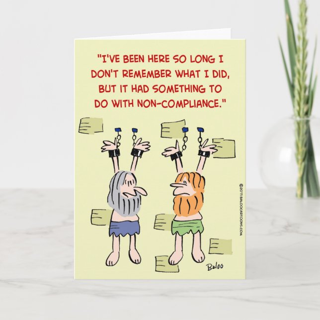 Cartão prisioneiros de suspensão da não-conformidade da (Frente)