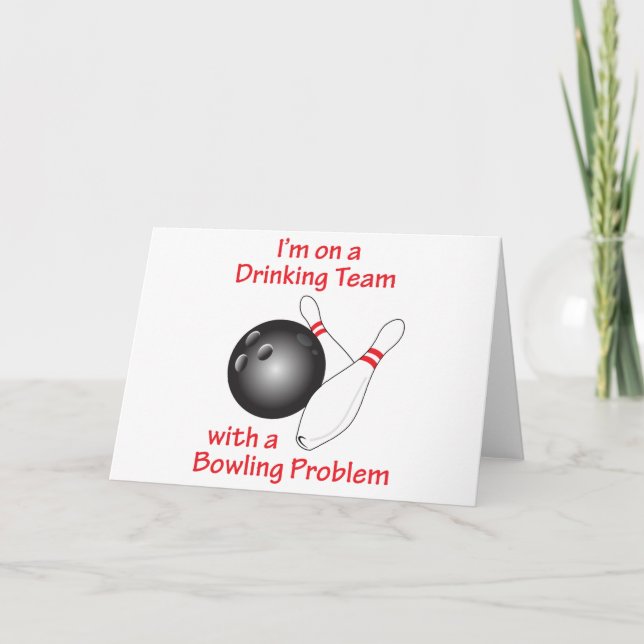 Cartão Problema com boliches (Frente)