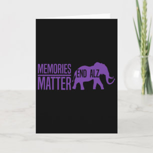 Cartão Problema de Memórias Elefante Roxo E Texto Heimerh