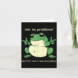 Cartão Problema de Sapo Meme Divertido Humor Sarcástico H