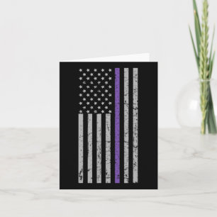 Cartão Problema Heimer Usa Bandeira Faixa Roxa
