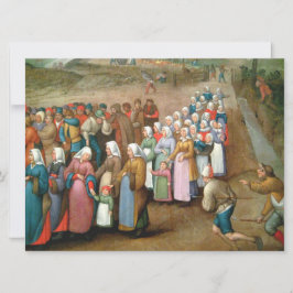 Cartão Procissão de Casamento Tradicional (Arte Vintage)