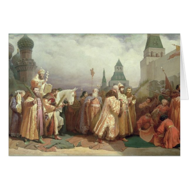 Cartão Procissão de domingo de palma (Frente Horizontal)