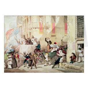 Cartão Procissão do circo em Italia, 1830