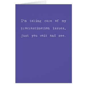 Cartão Procrastinação