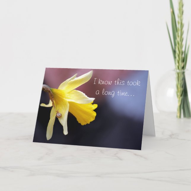 Cartão Procrastinação - Correio de Caracol - Pensando em  (Frente)