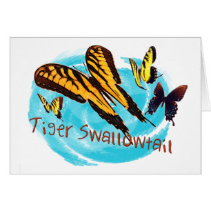 Cartão produtos do swallowtail do tigre