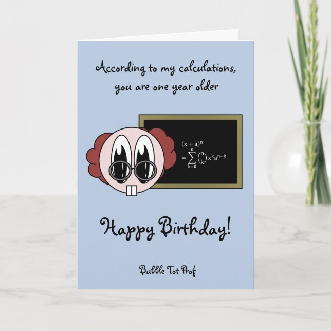 Cartão Prof. do pequeno da bolha (Frente)